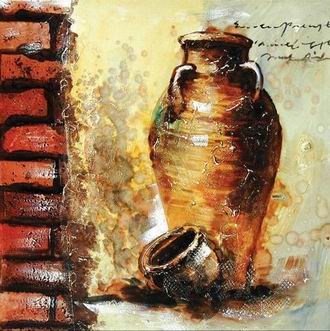 Textured Utensils oil painting